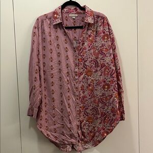 Knox Rose Pink Floral Button Down Shirt